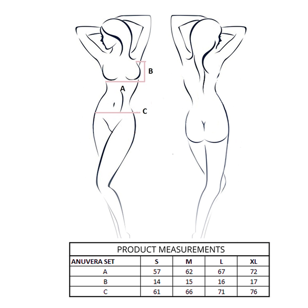 Passion anuvera set sujetador con tanga negro s m