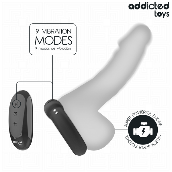 Vibrador efecto calor control remoto anillo pene