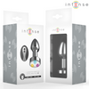 Plug anal talla m de metal vibrador con luces led multicolor y control remoto