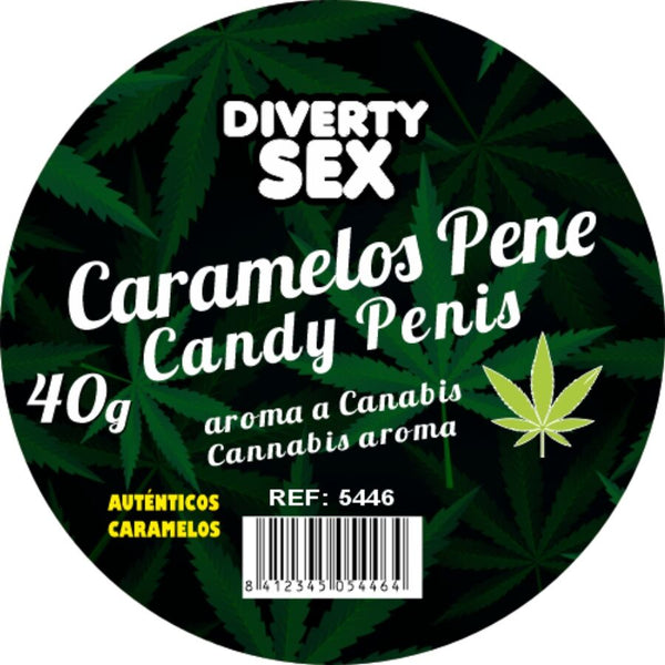 Diablo 20 caramelos con forma de pene con aroma cannabis