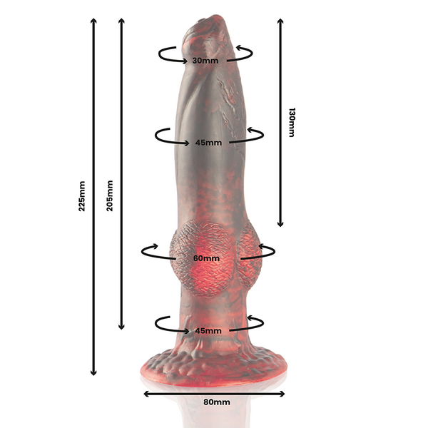 Epic prometheus dildo titan en llamas recargable control remoto