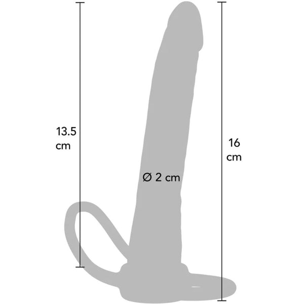 Get double trouble penetrador anal silicona 16 cm