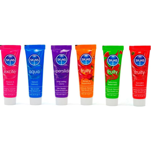 Skins vital y fruity lubes kit lubricantes 6 x 12 ml
