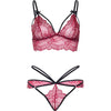 Leg 81623 set sujetador con tanga burdeos talla l