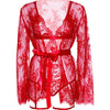 Leg 86123 set body con bata de liguero rojo talla m