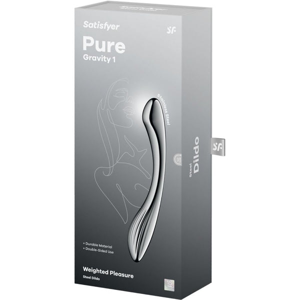Satisfyer pure gravity 1 dildo acero inoxidable doble uso