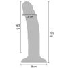 Dildo realista vibrador de silicona morado 19.5 cm