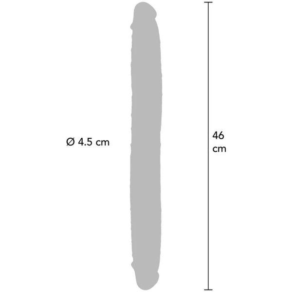 Get dildo doble dong de silicona caramelo 46 cm