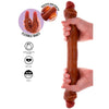 Get dildo doble dong de silicona caramelo 46 cm
