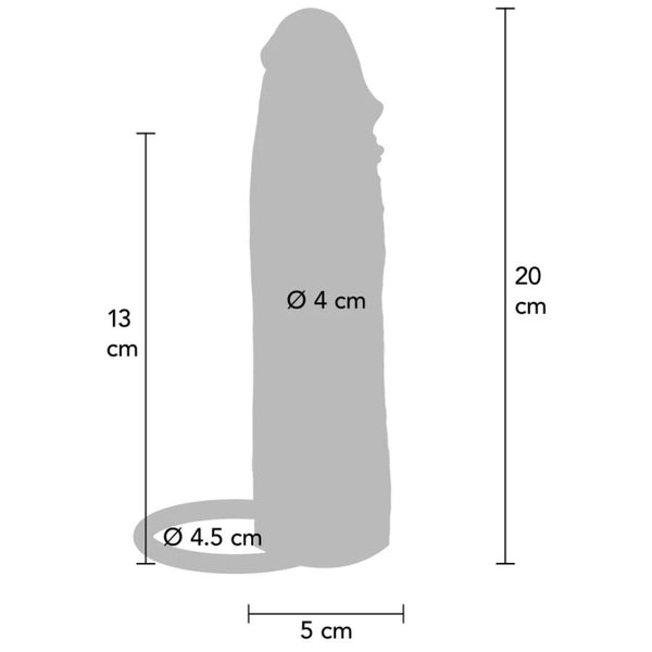 Get funda hydrated skin de silicona para pene caramelo 20 cm