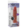 Get funda hydrated skin de silicona con vibración para pene caramelo 16 cm