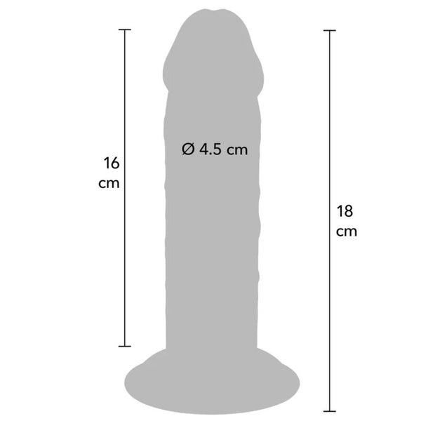 Get dildo deluxe dong grueso de doble densidad tpe 18 cm