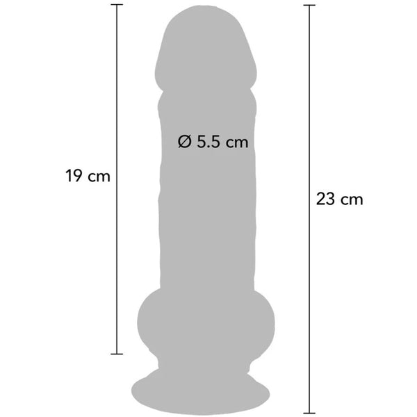 Get pene realístico deluxe con testículos extra grueso 23 cm