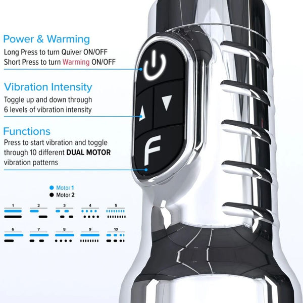 Fleshlight quiver masturbador vibratorio recargable vagina