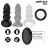 Plug anal vibrador con movimiento de empuje, luz LED y control remoto