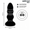 Plug anal vibrador con movimiento de empuje, luz LED y control remoto