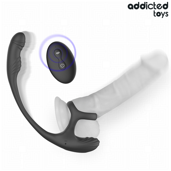 Plug anal vibración y waving 360º y estimulador testículos