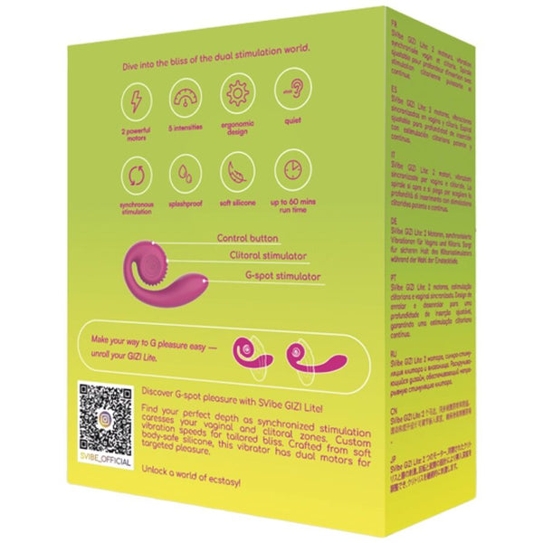 Gizi lite vibrador dual Punto G y clítoris rosa