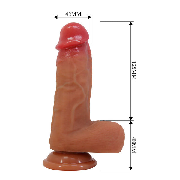 Pretty curtis dildo realístico con ventosa 17.3 cm ø 4.2 cm