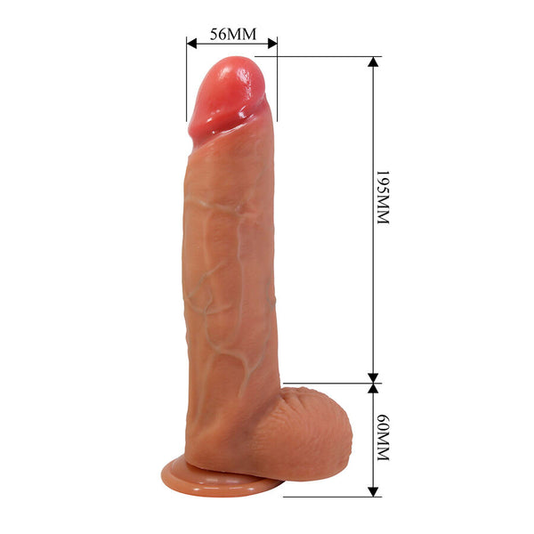 Pretty mendel dildo realístico con ventosa 25.5 cm ø 5.6 cm