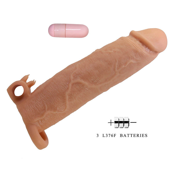 Xerxes funda para pene con estimulador de clítoris y vibración