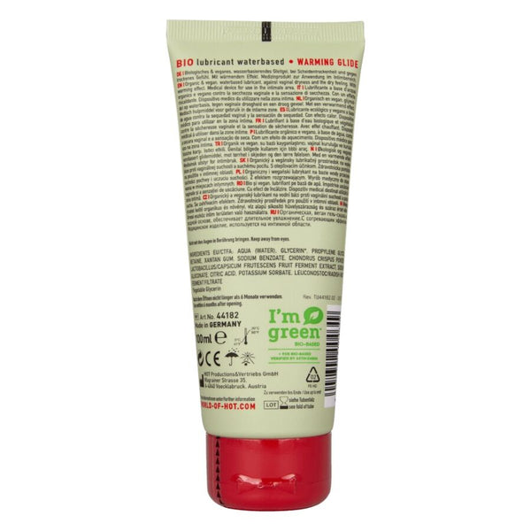 Hot bio lubricant lubricante bio base agua efecto calor 100 ml