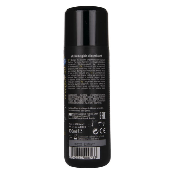 Hot exxtreme glide lubricante base silicona con aceite confort a con 100 ml