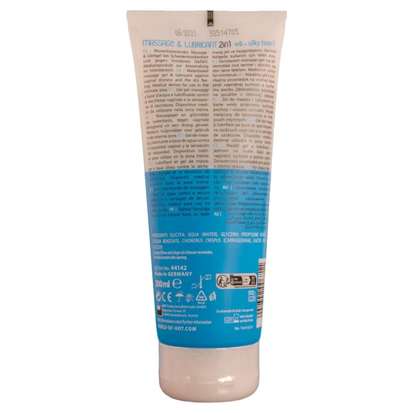 Hot massage y glide gel 2 en 1 tacto sedoso 200 ml