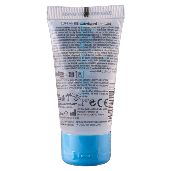 Hot superglide liquid pleasure lubricante base agua 30 ml