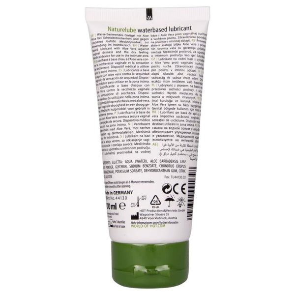 Hot nature lube lubricante base agua aloe vera 100 ml