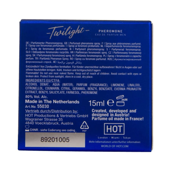 Hot twilight perfume con feromonas hombre 15 ml
