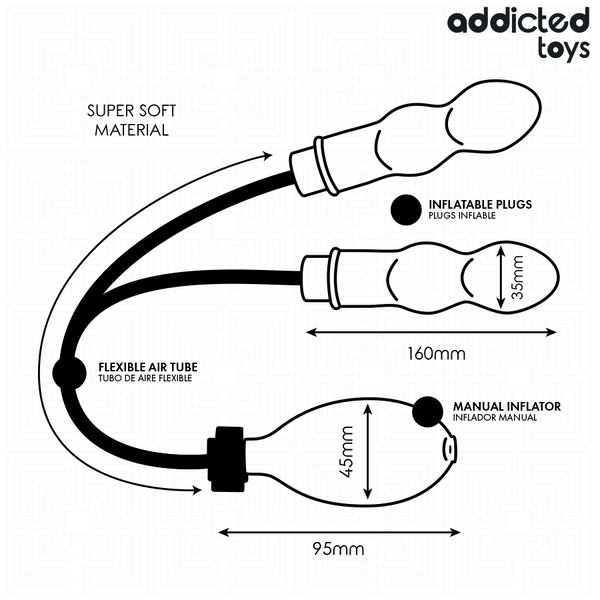 ADDICTED TOYS - PLUG ANAL DOBLE INFLABLE MODELO 1
