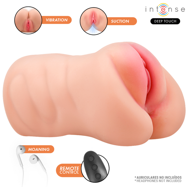 Intense krista masturbador ano y vagina con efecto succión vibración y voz con control remoto 1.2kg