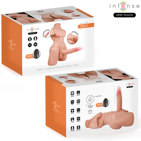 Intense marty torso con ano y dildo realístico con empuje y vibración control remoto 6.2 kg