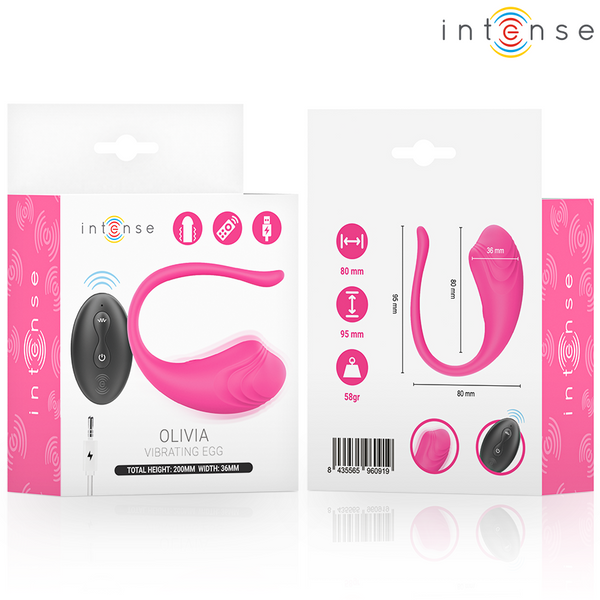 Olivia huevo vibrador rosa control remoto