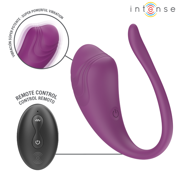 Olivia huevo vibrador morado control remoto