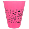 Diablo vaso fuscia 500 ml con penes negros