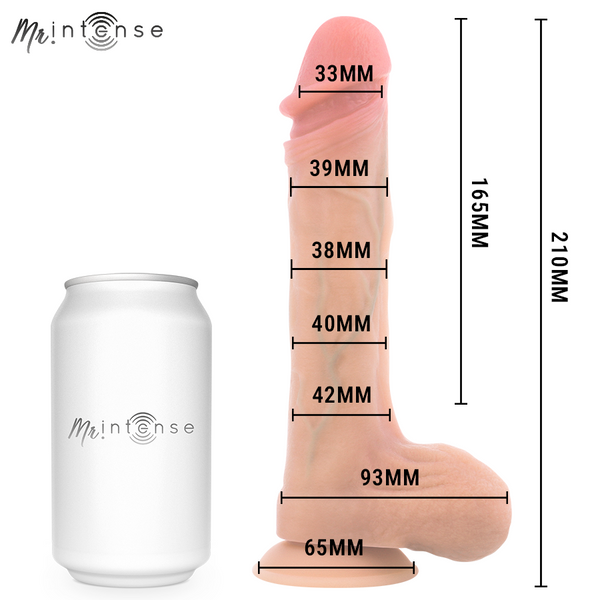 Bradley dildo vibrador con efecto calor y control remoto 21 cm ø 4.2 cm
