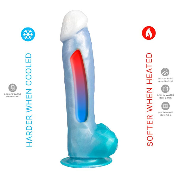 Silexd angel dildo fantasy silicona liquida termoreactivo azul celeste 20.3 cm