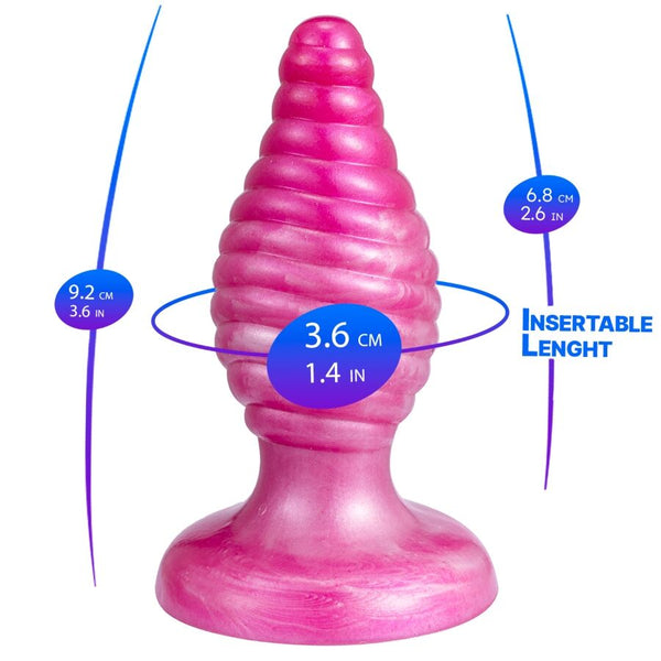 Silexd cherry plug anal fantasy silicona liquida termoreactivo rosa 9.2 cm