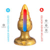 Silexd goldy plug anal fantasy silicona liquida termoreactivo oro 9.2 cm