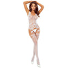 PASSION - BS120 BODYSTOCKING FLORES BLANCO