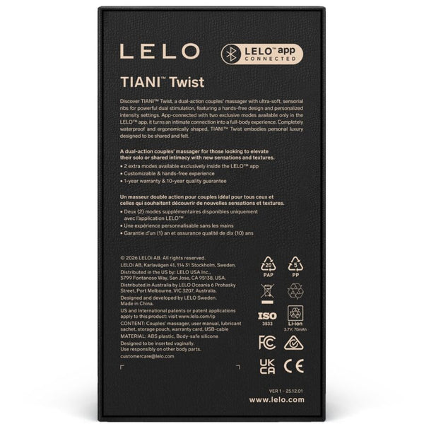 LELO - TIANI TWIST VIBRADOR PARA PAREJAS CELESTE