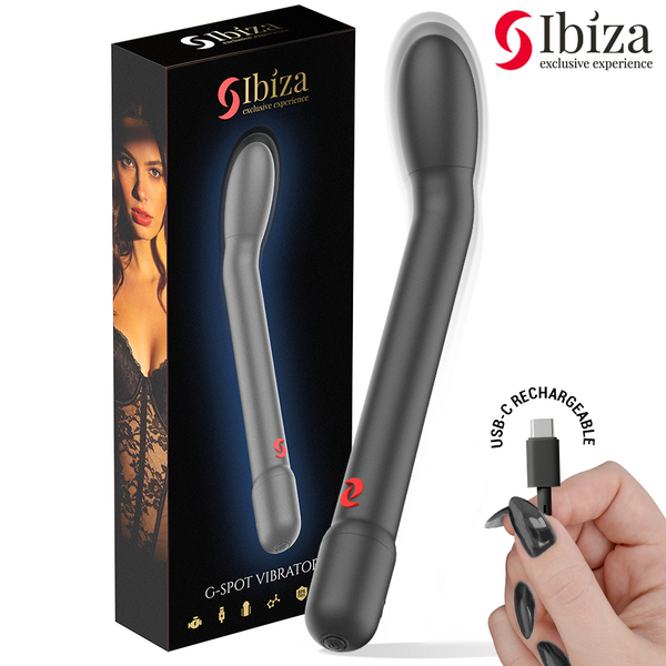 IBIZA - VIBRADOR DE PUNTO G CON VIBRACIÓN NEGRO