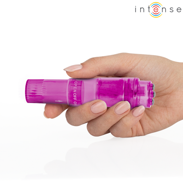 INTENSE - KURT MINI MASAJEADOR CON 4 CABEZALES INTERCAMBIABLES ROSA