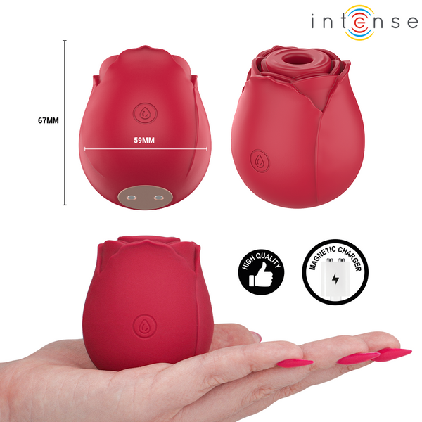 INTENSE - CAMELLIA ROSA SUCCIONADOR DE CLÍTORIS POR ONDAS BURDEOS