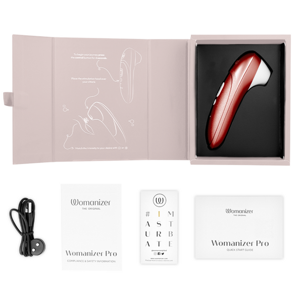 WOMANIZER - PRO VIBRANT ESTIMULADOR DE CLÍTORIS BURDEOS