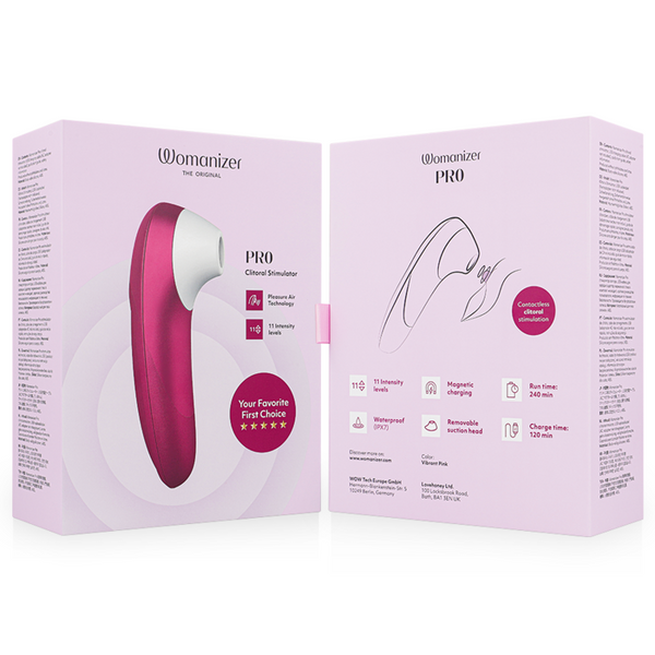 WOMANIZER - PRO VIBRANT ESTIMULADOR DE CLÍTORIS ROSA