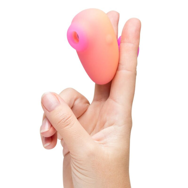 ROMP - KISS SUCCIONADOR DE CLÍTORIS VIBRADOR DE DEDO RECARGABLE