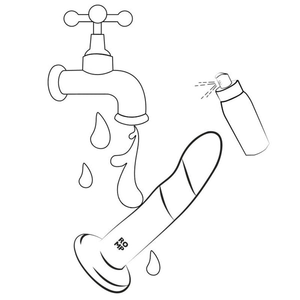 ROMP - DIZI DILDO SILICONA CON VENTOSA TRICOLOR 18 CM